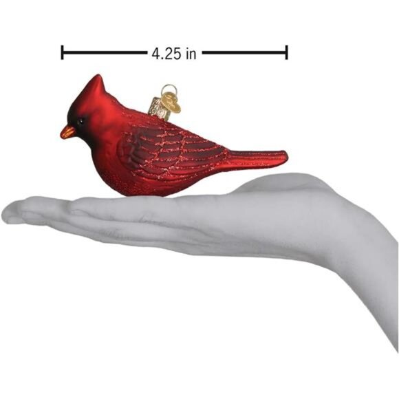 Old World Christmas Glass Blown Ornament Northern Cardinal - Picture 3 of 6